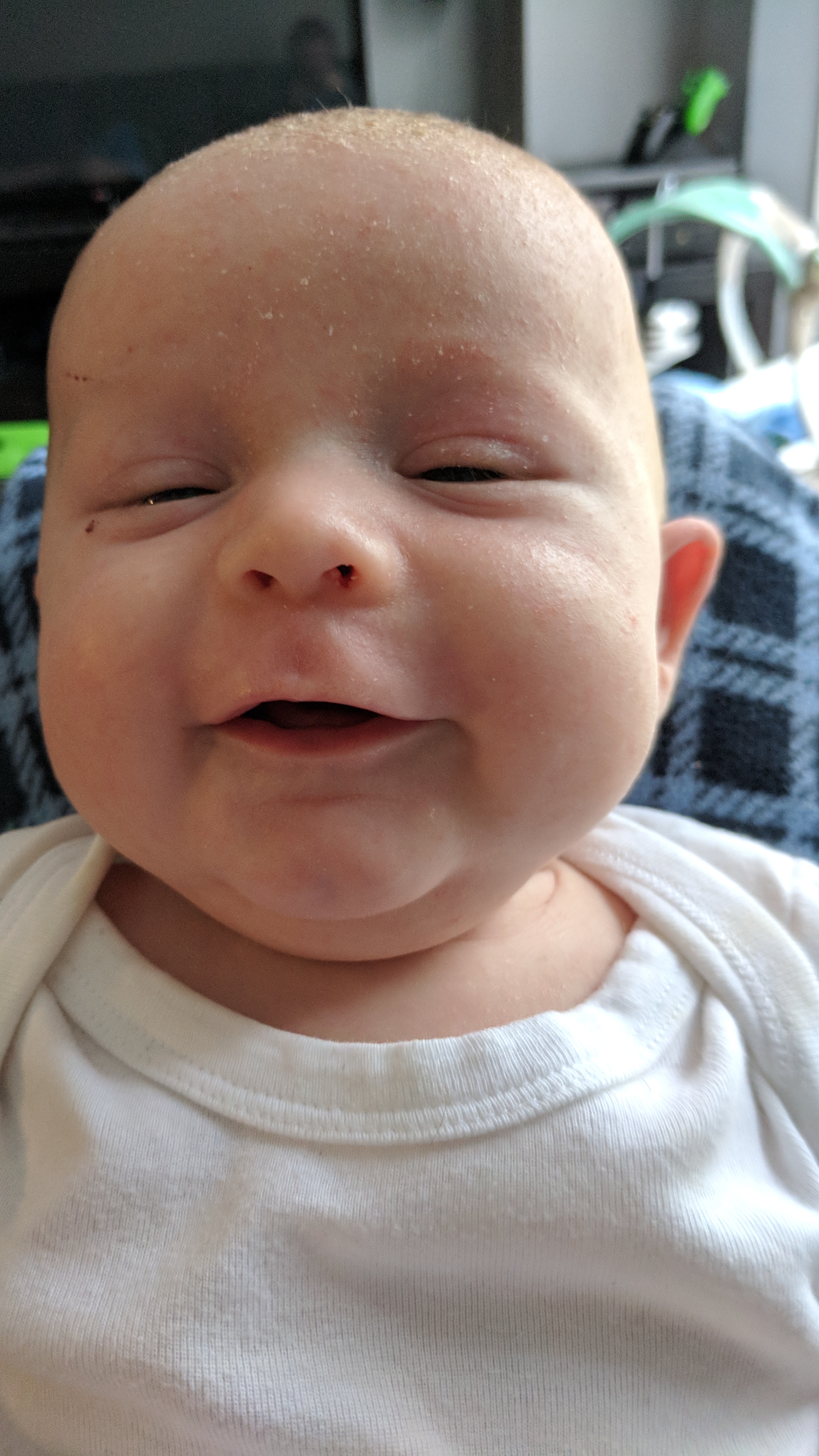 Finally caught me smiling.